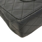 Chanel Shoulder Bag Quilted Lambskin Black Gold — view 6