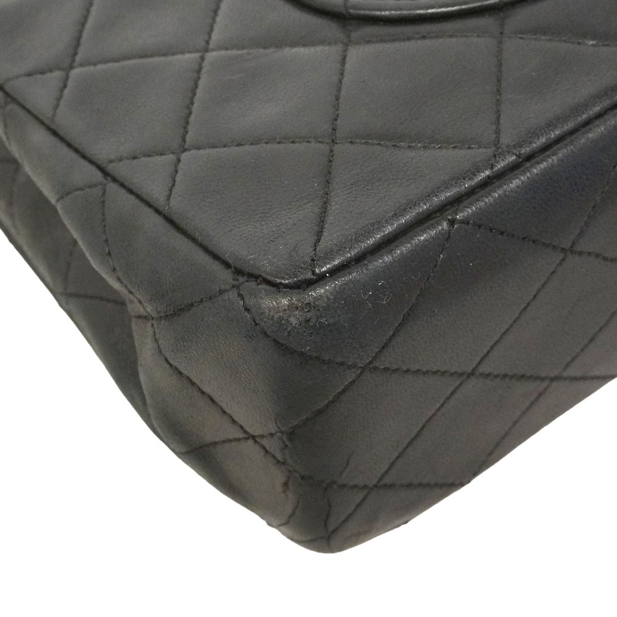 Chanel Shoulder Bag Quilted Lambskin Black Gold — view 6