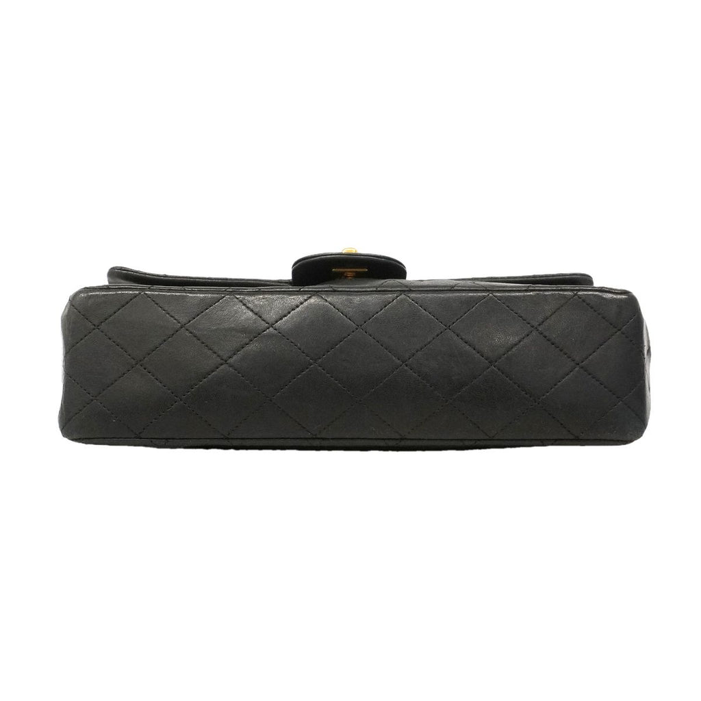 Chanel Shoulder Bag Quilted Lambskin Black Gold — view 3