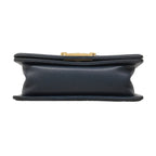 Chanel Shoulder Bag Boy Lambskin Navy Gold — view 3