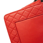 Chanel Shoulder Bag Boy Leather Red Silver — view 8