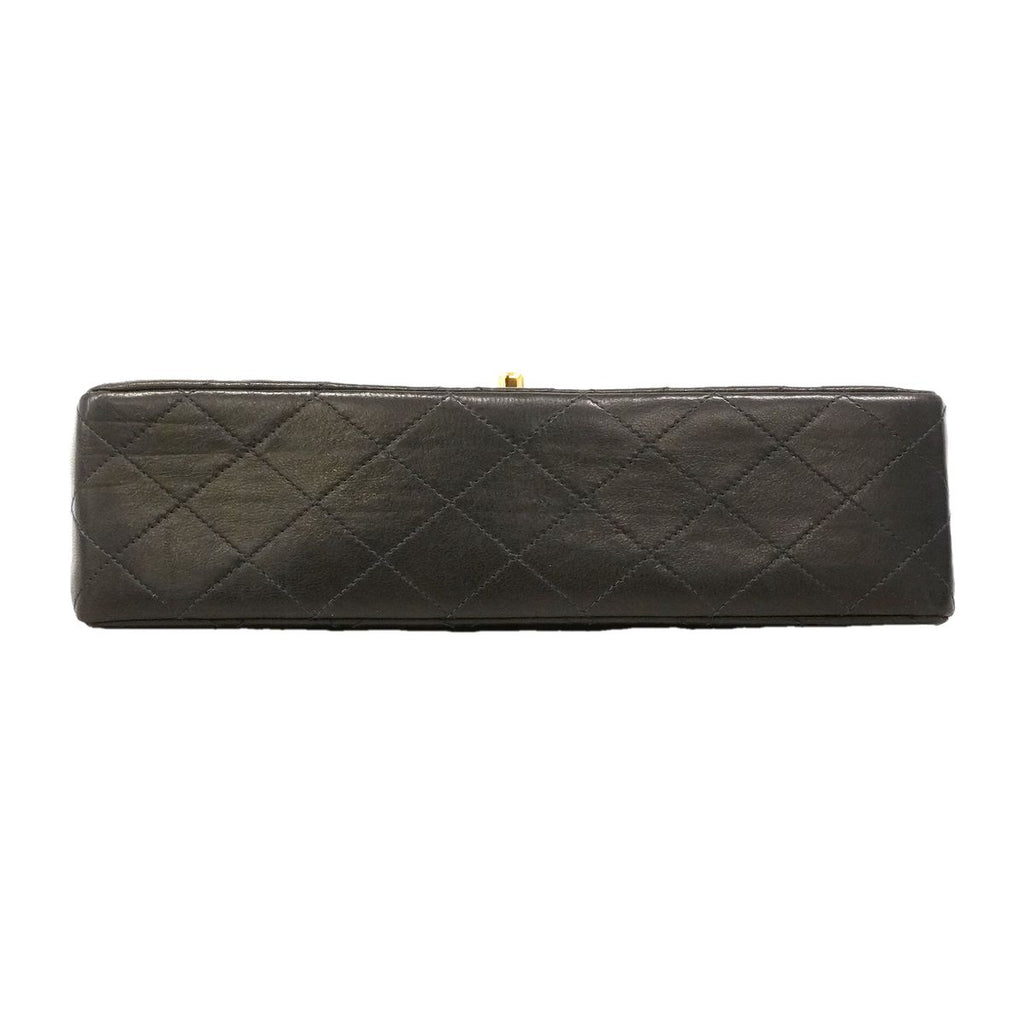 Chanel Shoulder Bag Quilted Lambskin Black Gold — view 3
