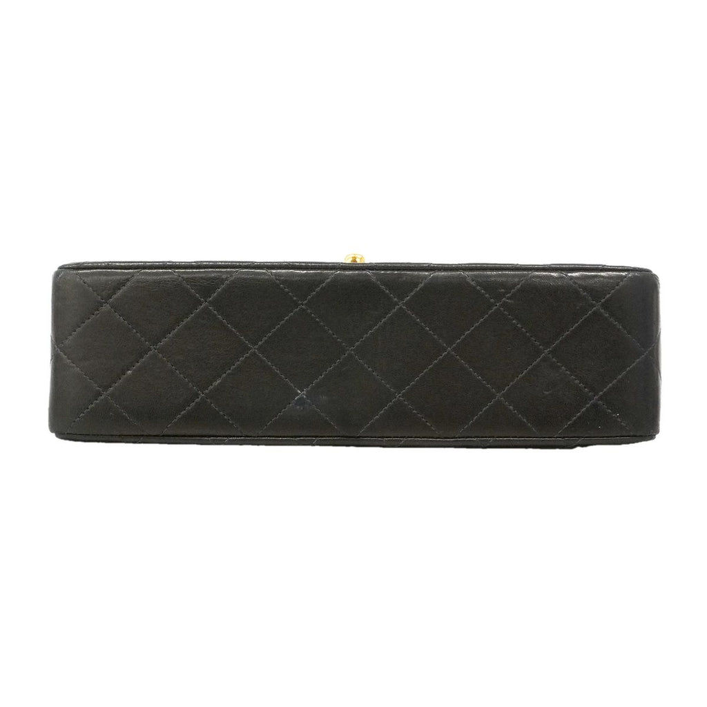 Chanel Shoulder Bag Quilted Lambskin Black Gold — view 3
