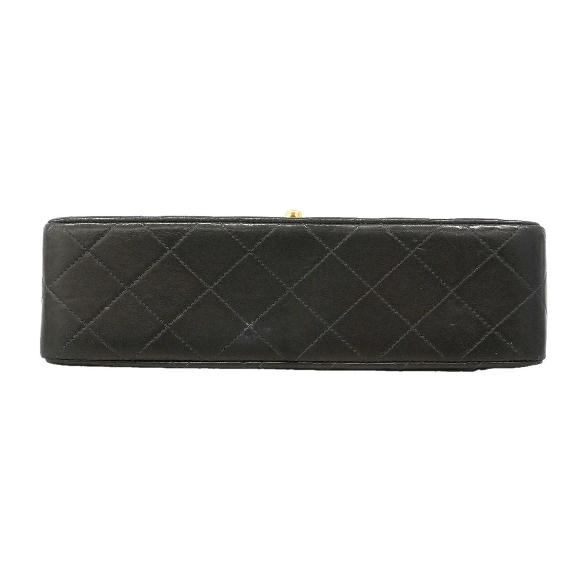 Chanel Shoulder Bag Quilted Lambskin Black Gold — view 3