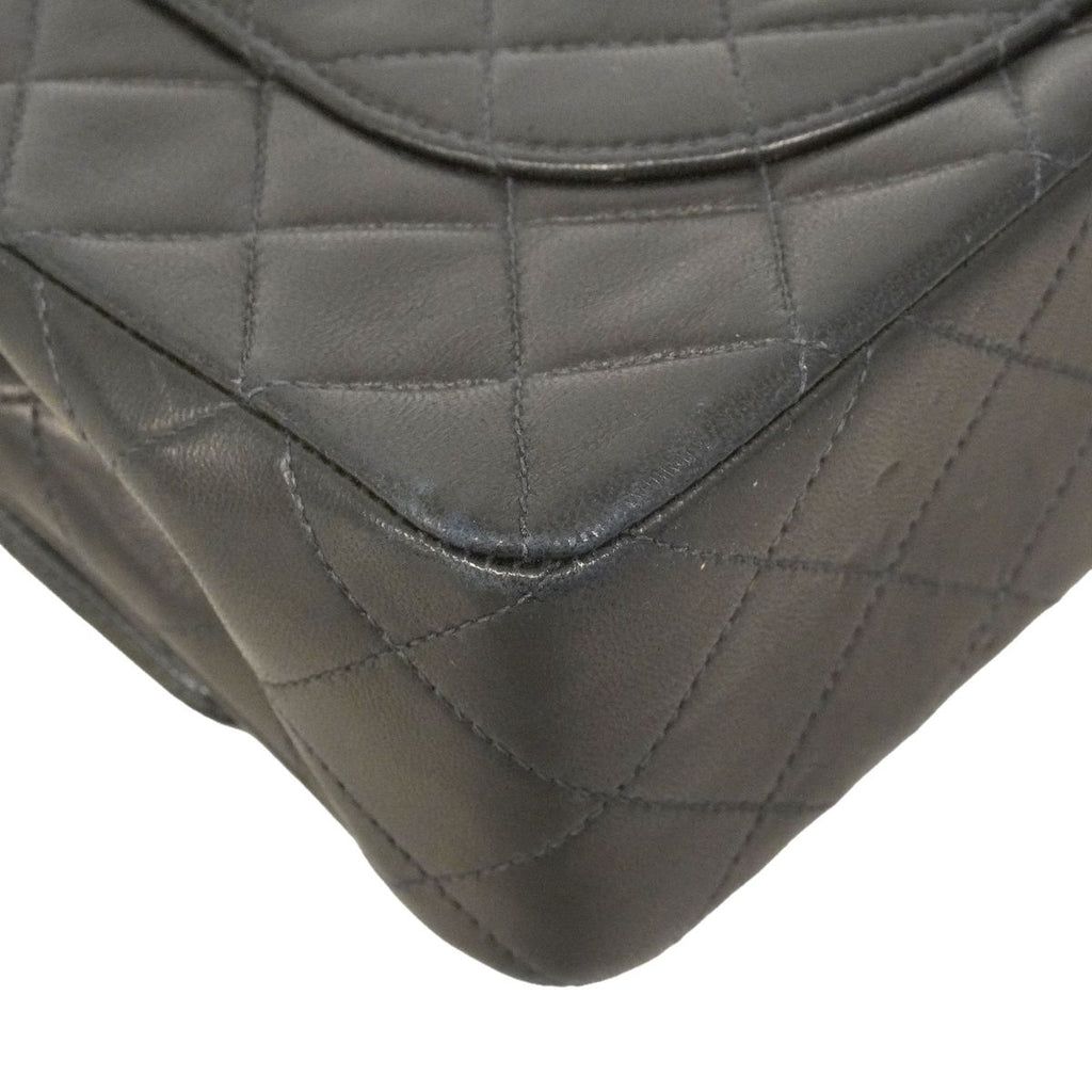Chanel Shoulder Bag Quilted Lambskin Black Gold — view 6