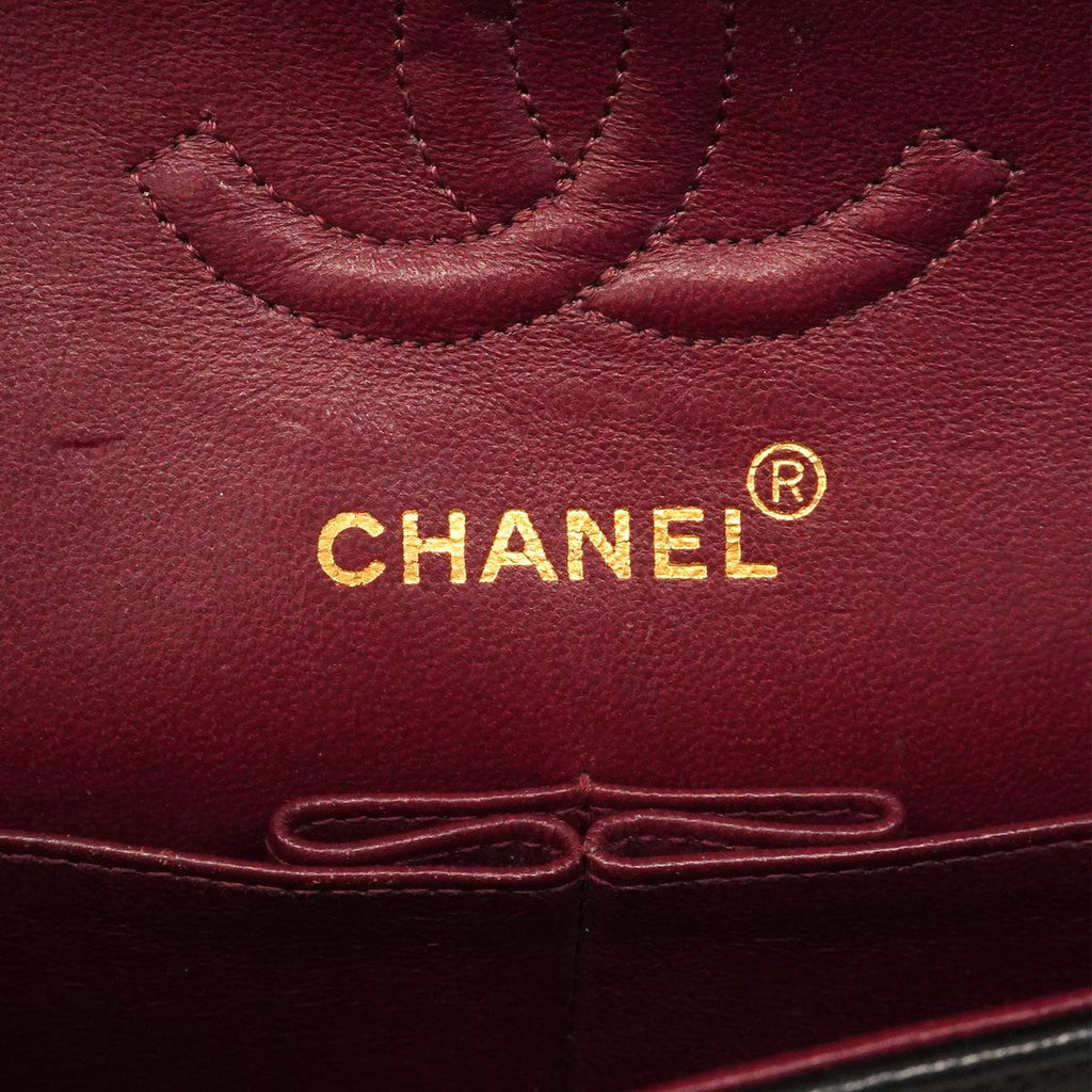 Chanel Shoulder Bag Quilted Lambskin Black Gold — view 5