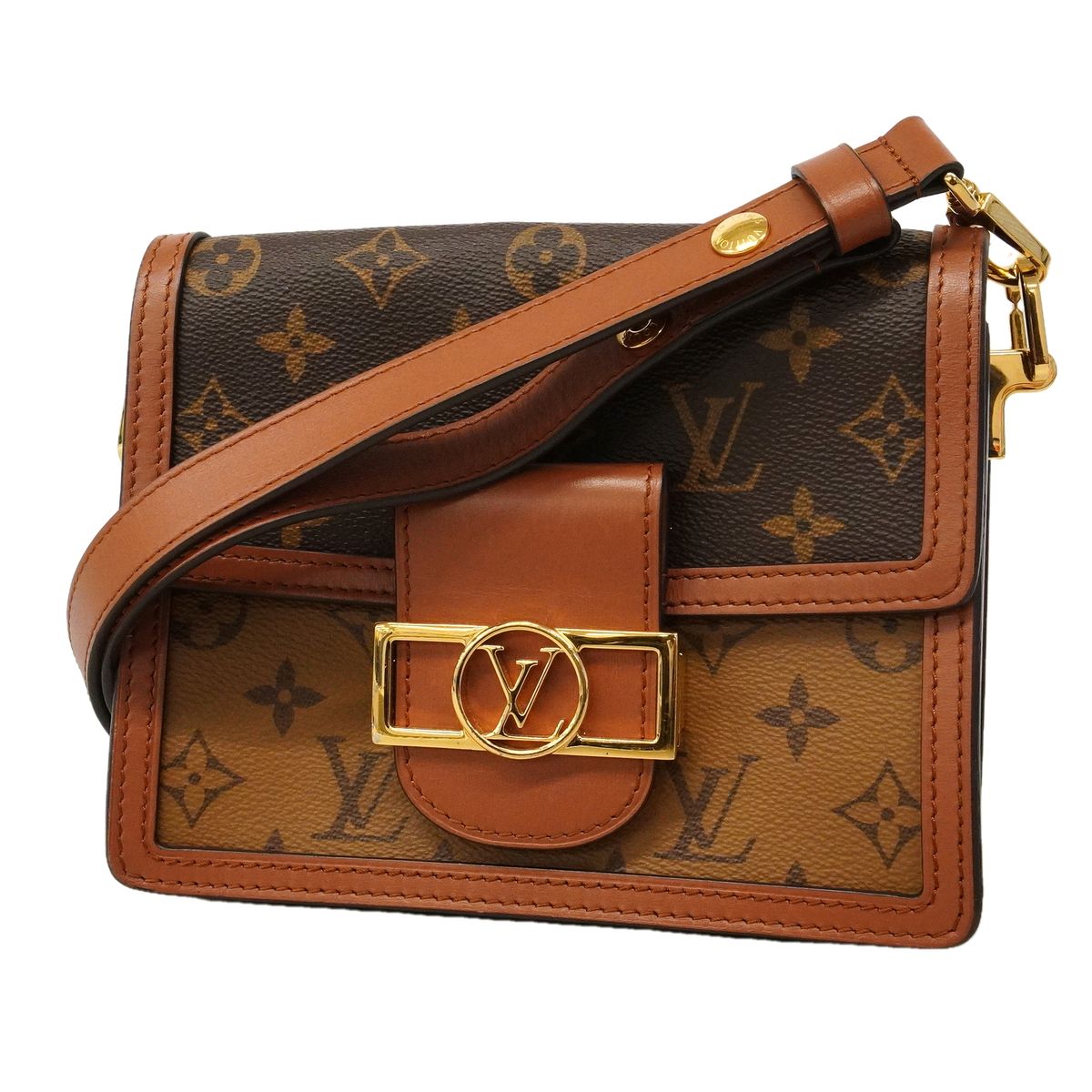 Louis Vuitton Shoulder Bag Monogram Reverse Dauphine Mini Brown
