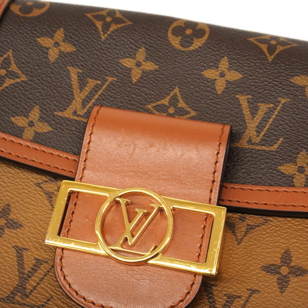 Louis Vuitton Shoulder Bag Monogram Reverse Dauphine Mini Brown — view 7