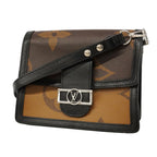 Louis Vuitton Shoulder Bag Monogram Giant Reverse Dauphine MM Brown Black