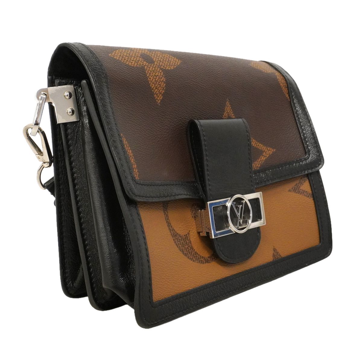 Louis Vuitton Shoulder Bag Monogram Giant Reverse Dauphine MM Brown Black — view 2