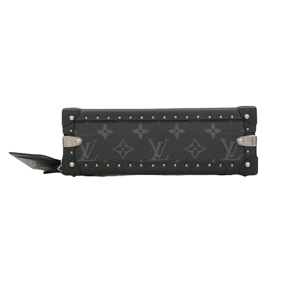 Louis Vuitton Shoulder Bag Monogram Eclipse Clutch Box Black — view 3