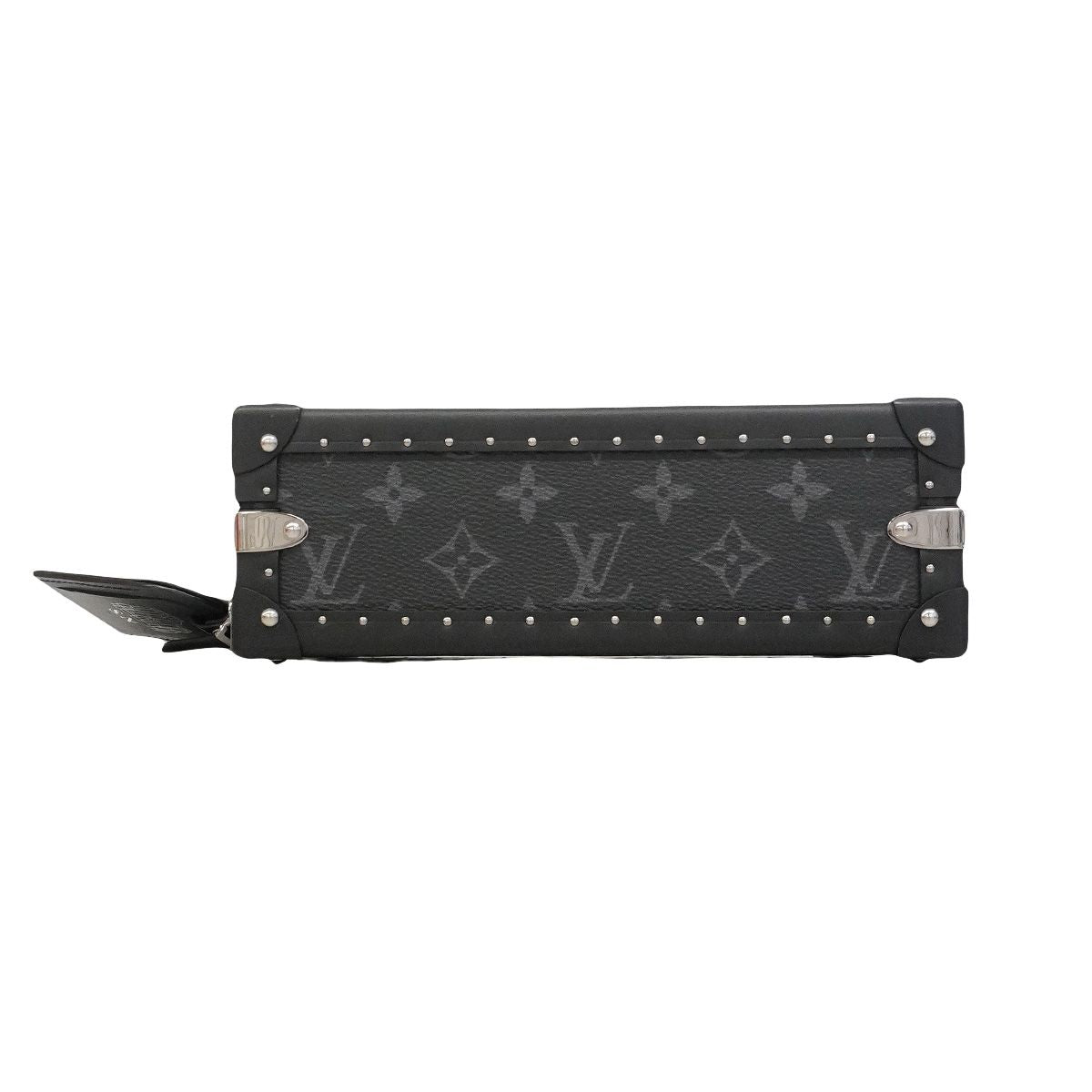 Louis Vuitton Shoulder Bag Monogram Eclipse Clutch Box Black — view 3