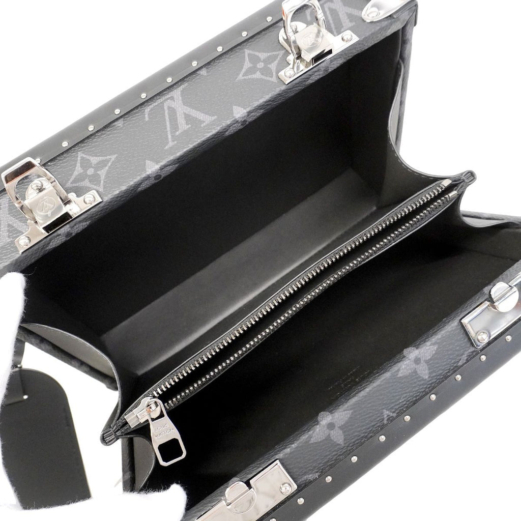 Louis Vuitton Shoulder Bag Monogram Eclipse Clutch Box Black — view 4