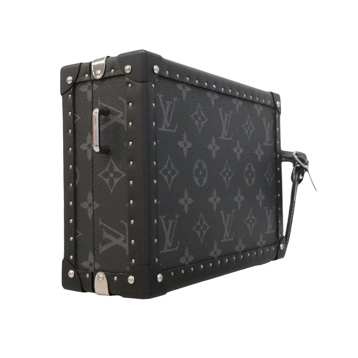 Louis Vuitton Shoulder Bag Monogram Eclipse Clutch Box Black — view 2