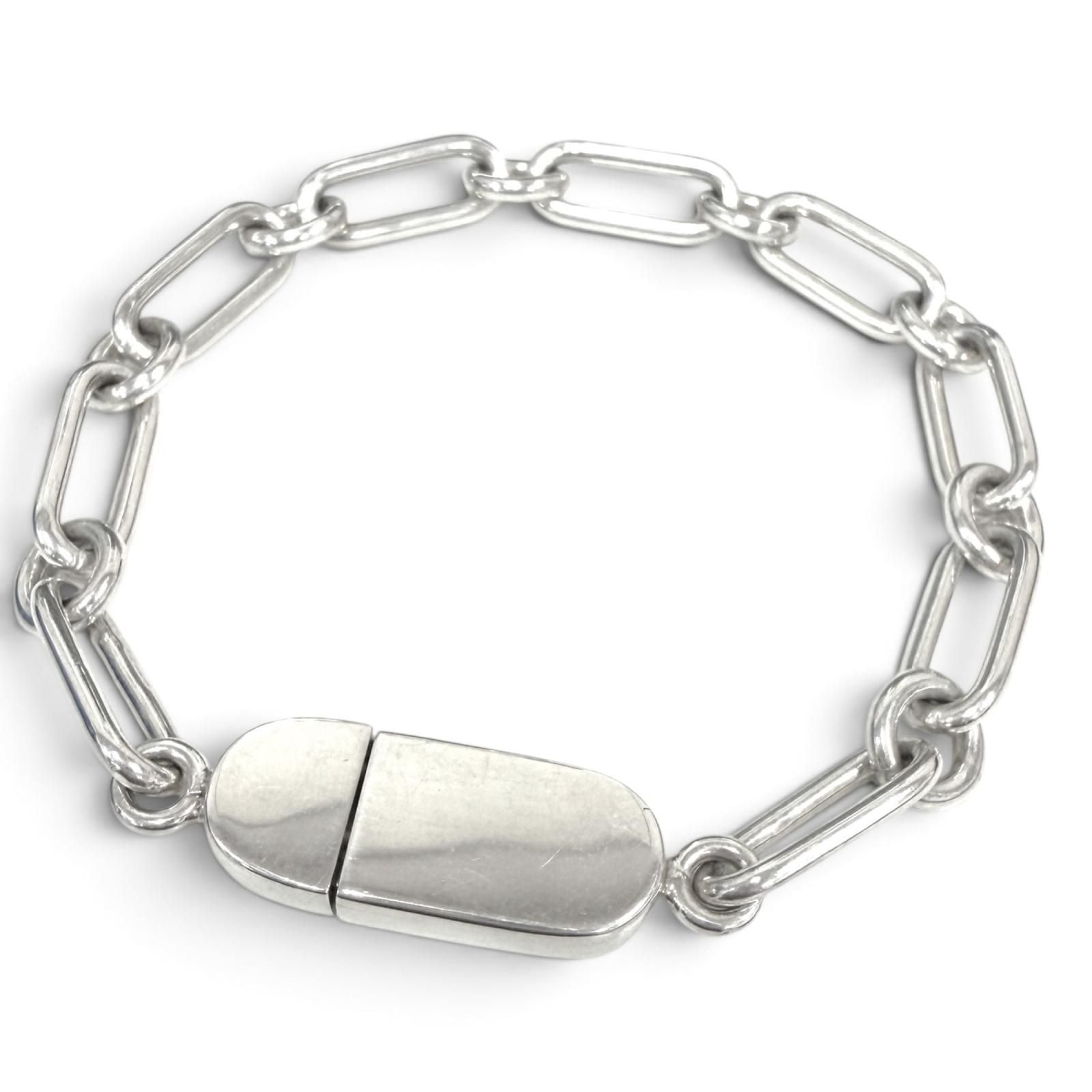Gucci Oval Link Chain Bracelet Silver