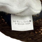 Louis Vuitton Logomania Scarf Shine Wool Silk Blend Brown Fringe — view 7