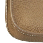 Hermes Shoulder Bag Evelyne TPM Taurillon Clemence Etoupe Silver — view 6