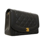 Chanel Shoulder Bag Diana Lambskin Black Gold — view 2