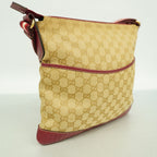 Gucci Shoulder Bag GG Canvas Beige Bordeaux Gold — view 2