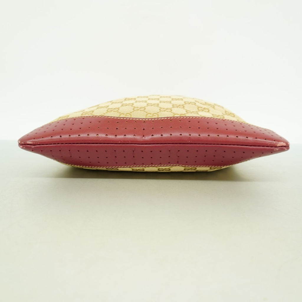 Gucci Shoulder Bag GG Canvas Beige Bordeaux Gold — view 3