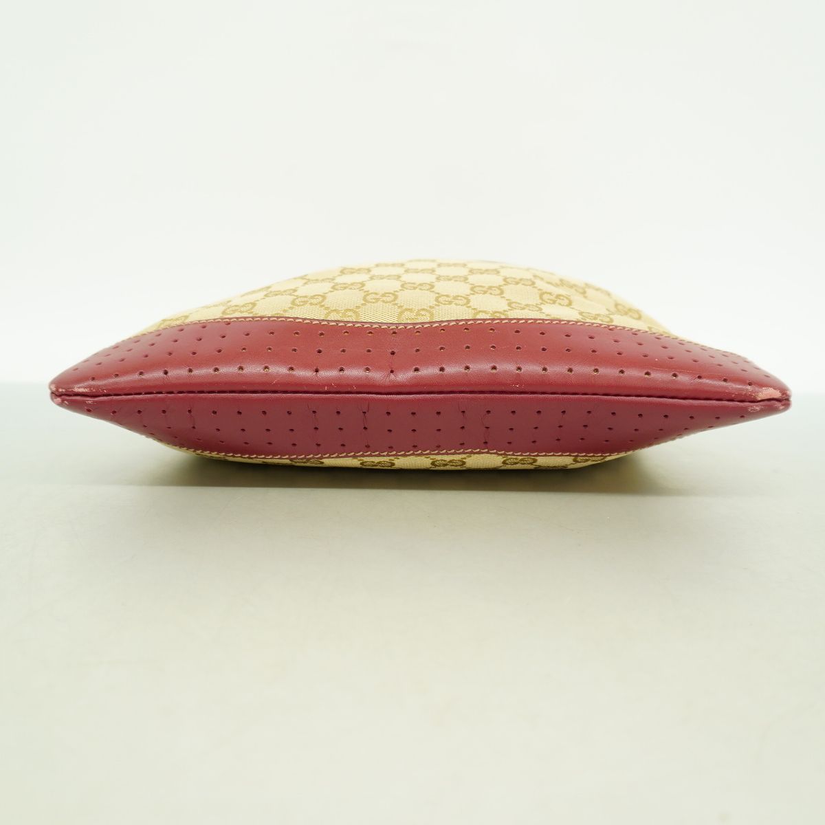 Gucci Shoulder Bag GG Canvas Beige Bordeaux Gold — view 3