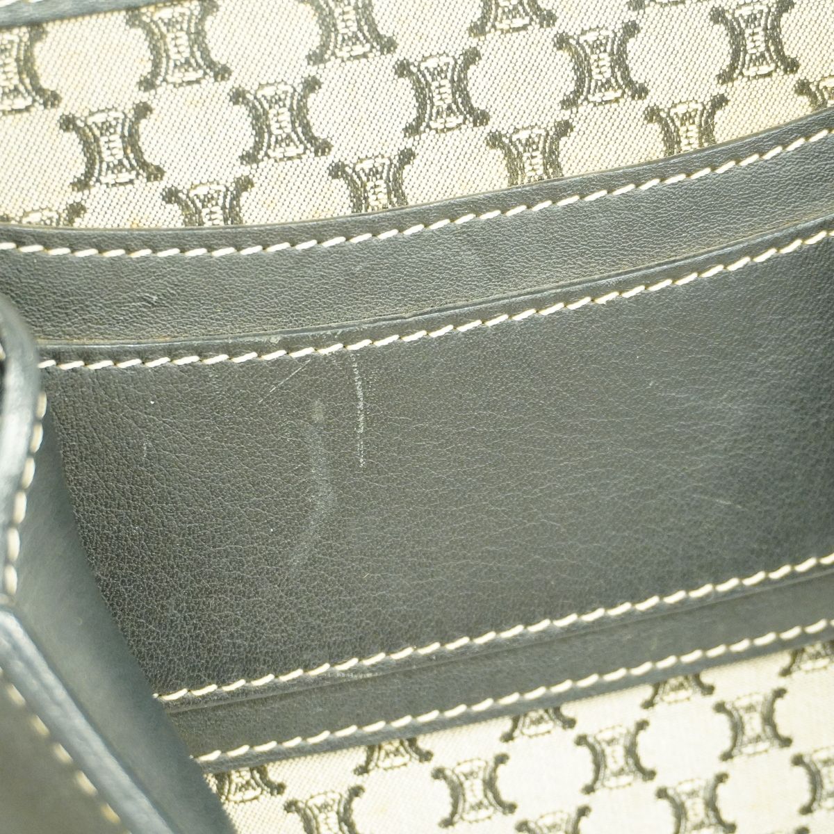 Celine Handbag Boogie Bag Canvas Black Gray Silver — view 7