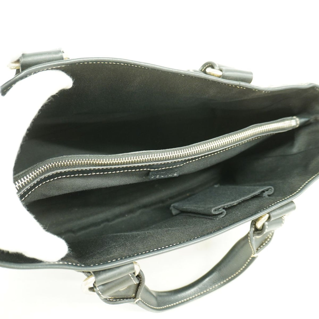 Celine Handbag Boogie Bag Canvas Black Gray Silver — view 4