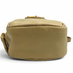 Prada Triangle Logo Mini Pouch Beige with Wristlet — view 6