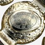 Chanel CC Logo Faux Pearl Brooch White Gold — view 7