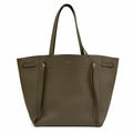 Celine Cabas Phantom Small Taupe Logo Leather Tote Bag