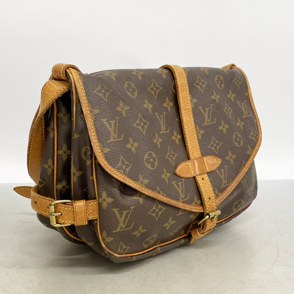 Louis Vuitton Shoulder Bag Monogram Saumur 30 Brown — view 2