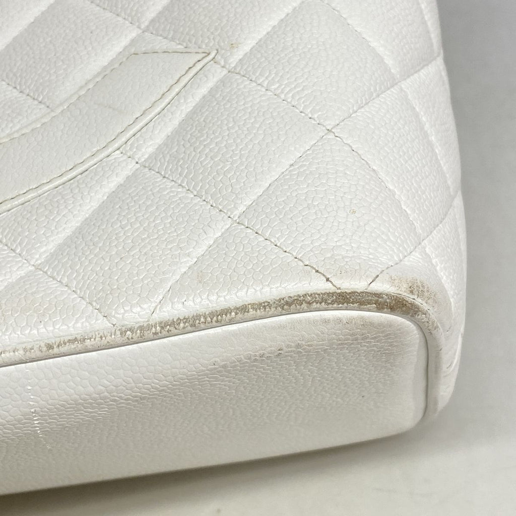 Chanel Tote Bag Reissue Caviar Leather White Gold — view 6