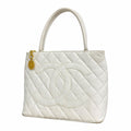 Chanel Tote Bag Reissue Caviar Leather White Gold