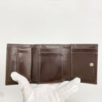 Fendi Trifold Wallet Zucca Nylon Canvas Brown Silver — view 3