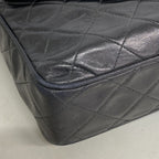 Chanel Shoulder Bag Quilted Lambskin Black Gold — view 6