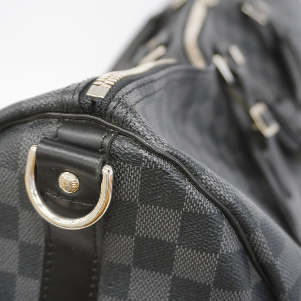 Louis Vuitton Boston Bag Damier Graphite Keepall Bandouliere 55 Black — view 8