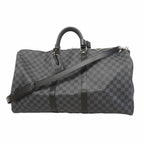 Louis Vuitton Boston Bag Damier Graphite Keepall Bandouliere 55 Black