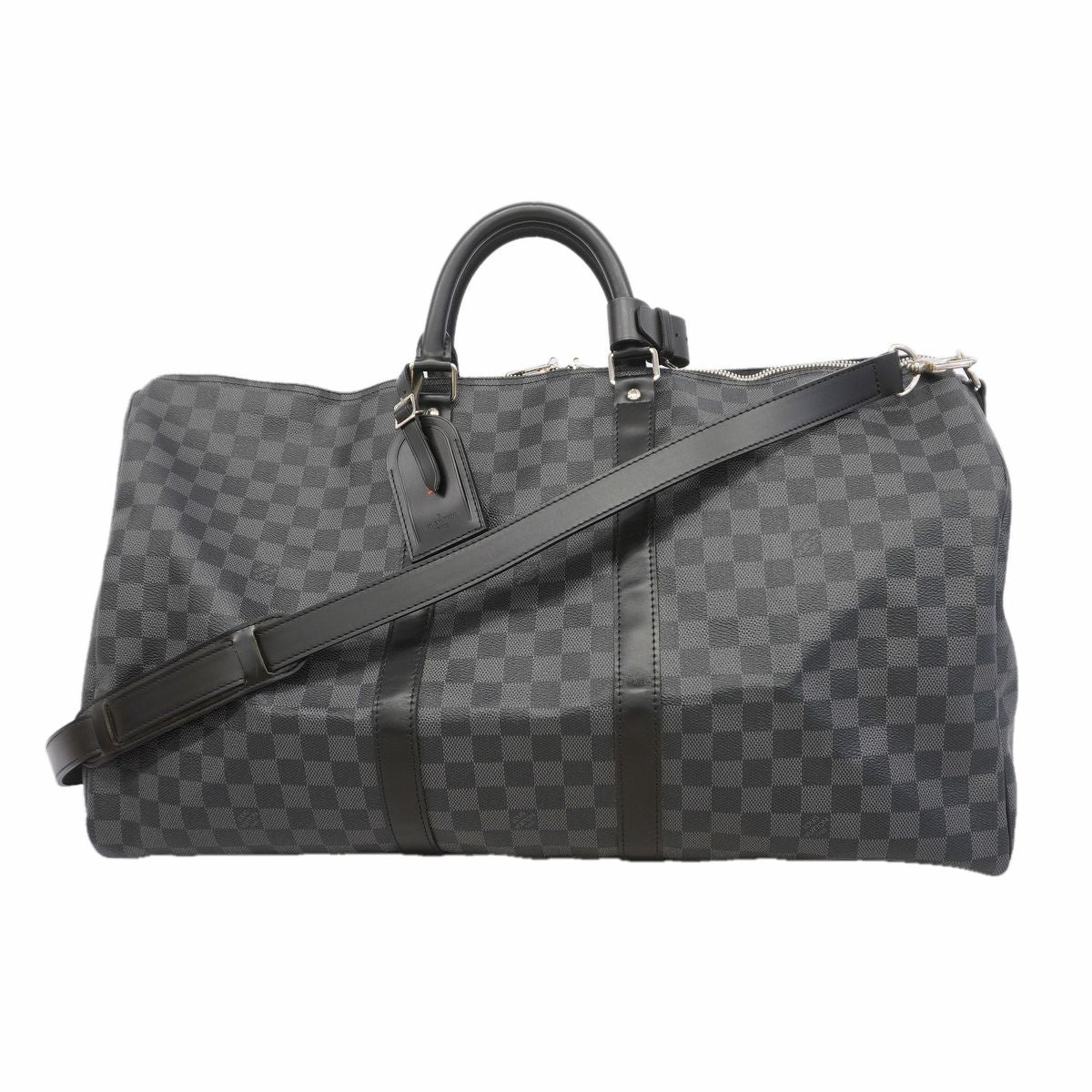 Louis Vuitton Boston Bag Damier Graphite Keepall Bandouliere 55 Black
