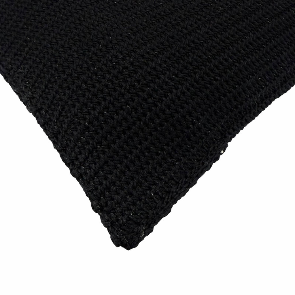Celine Clochette Logo Strap Knit Shoulder Bag Black White — view 7