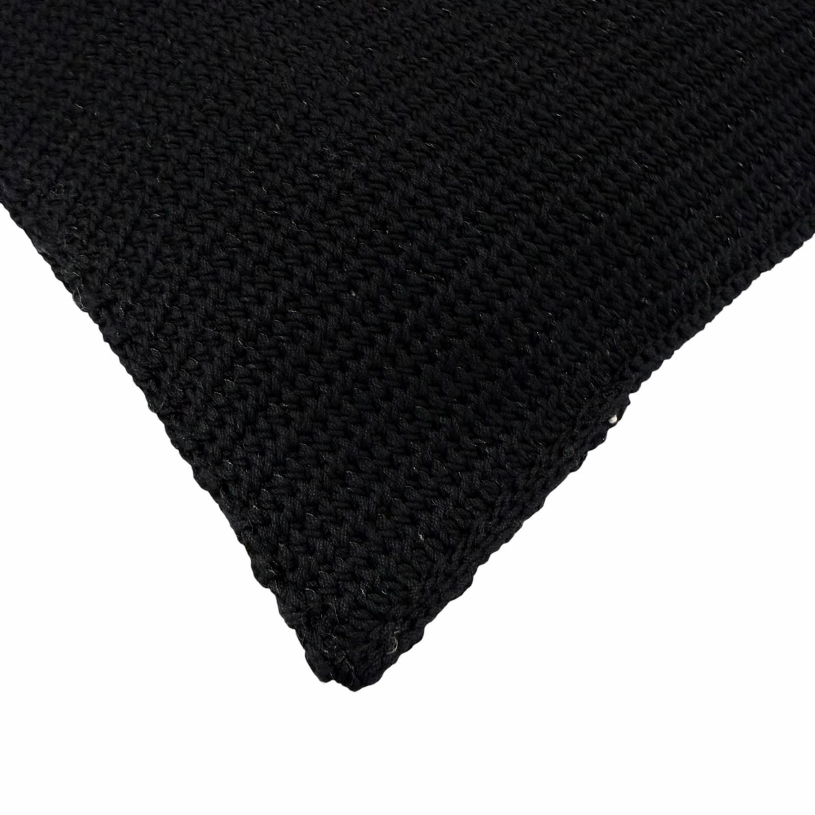 Celine Clochette Logo Strap Knit Shoulder Bag Black White — view 7