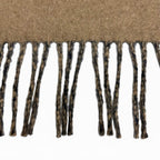 Hermes Sangles en Zigzag Cashmere 100% Etoupe Marine Fringe Scarf Brown Navy — view 6