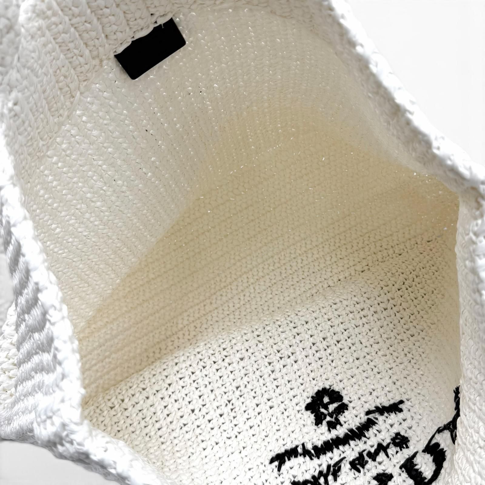 Prada Clochette Tote Bag Triangle Logo Design White — view 6