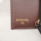 Chanel Trifold Wallet Quilted Caviar Leather Black Champagne Gold — view 4