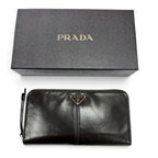 Prada Soft Look the Triangle Logo Zip Around Wallet — view 2