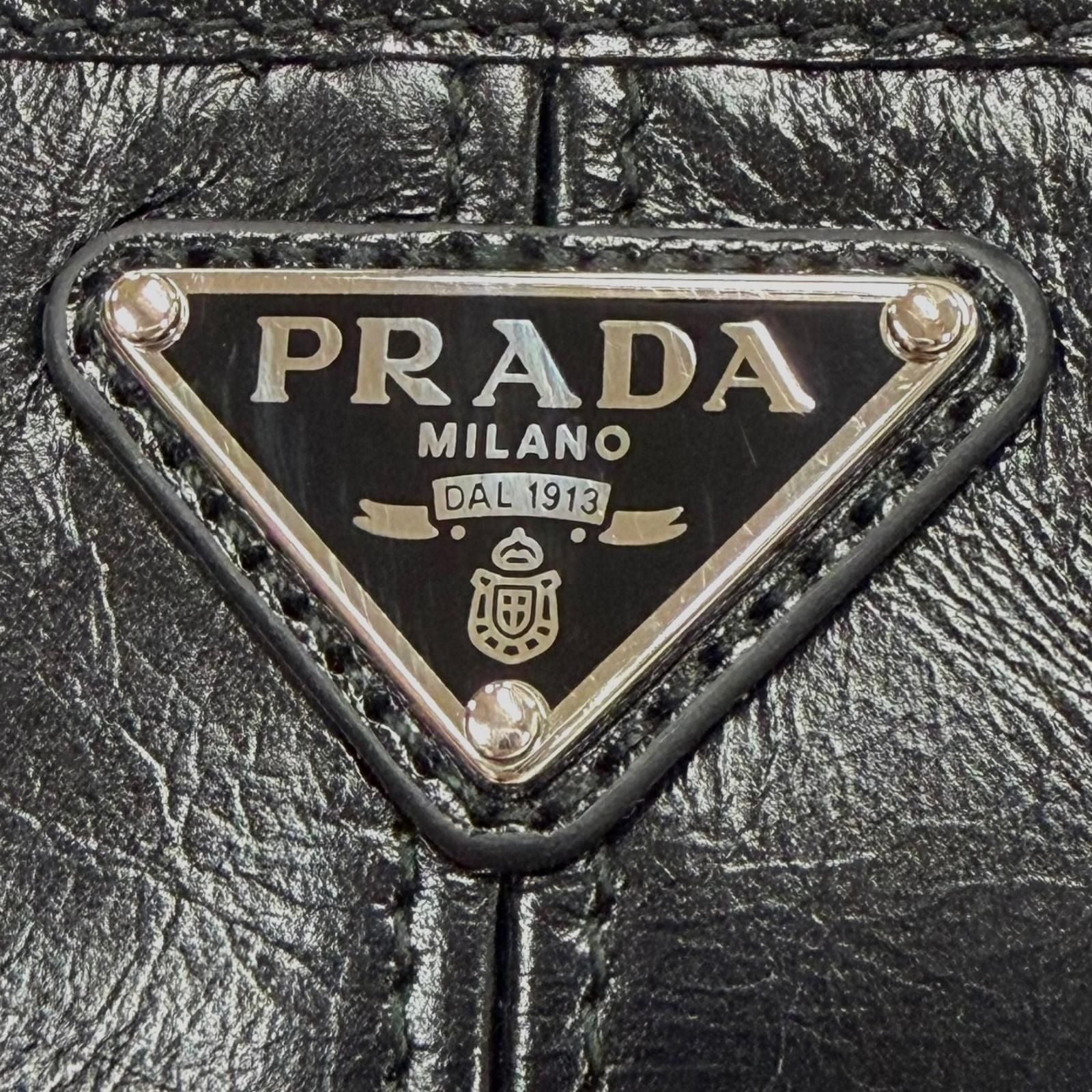 Prada Soft Look the Triangle Logo Zip Around Wallet — view 7