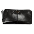 Prada Soft Look the Triangle Logo Zip Around Wallet