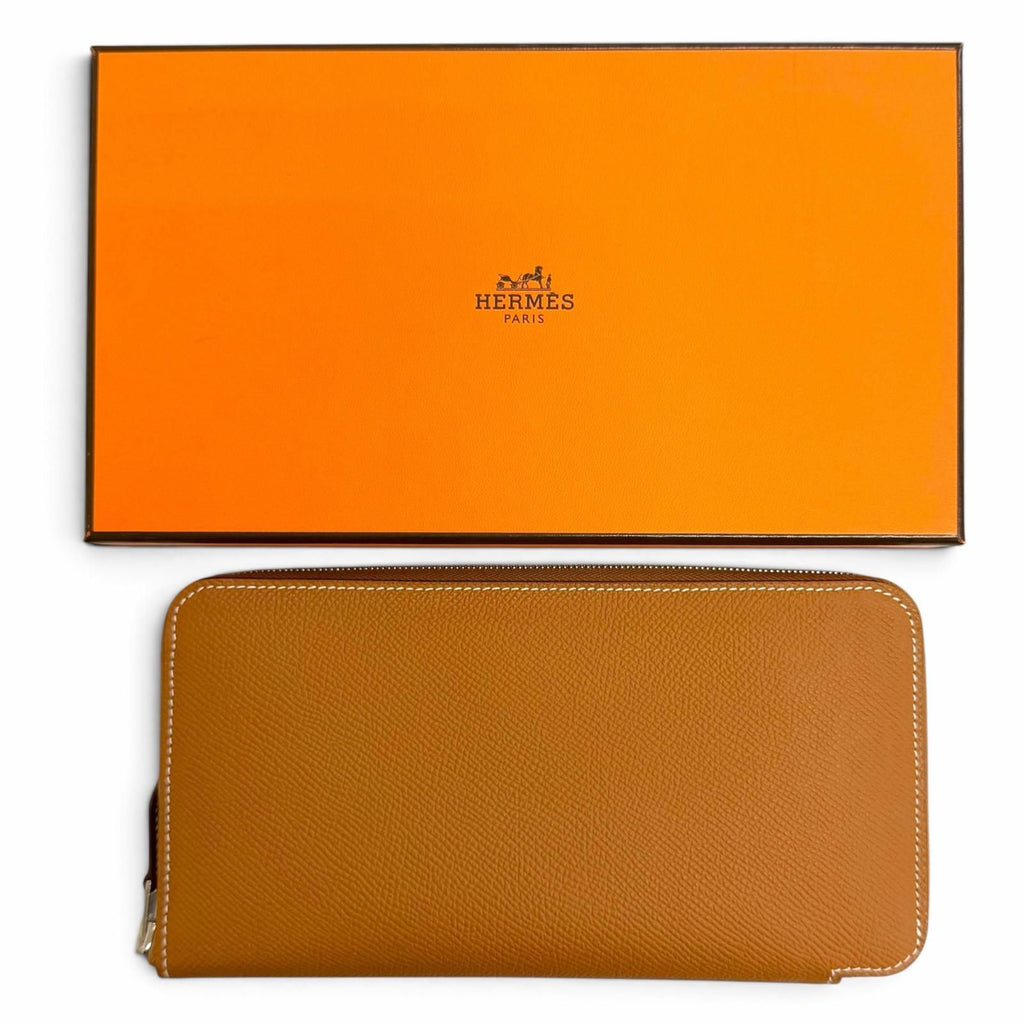 Hermes Azap Long Veau Epsom Gold Silver Silk'in Zip Around Wallet — view 2
