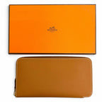 Hermes Azap Long Veau Epsom Gold Silver Silk'in Zip Around Wallet — view 2