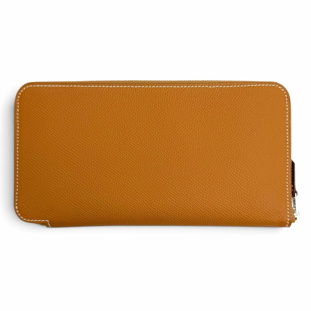Hermes Azap Long Veau Epsom Gold Silver Silk'in Zip Around Wallet — view 3