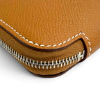 Hermes Azap Long Veau Epsom Gold Silver Silk'in Zip Around Wallet — view 6